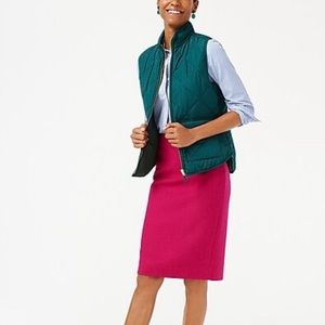 J.crew Factory Green Puffer vest